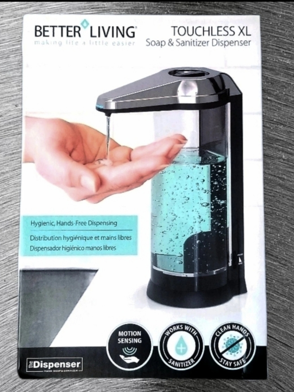 Touchless XL Soap & Sanitizer Dispenser Automatic Adjustable Large Capacity
